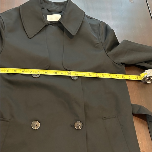 H&M Black Long Trench Coat Women’s Size S Belted Classic NWOT - Picture 10 of 17